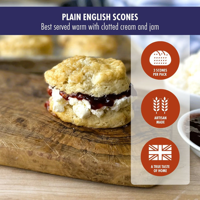 Jolly Posh Plain English Scones: 3 per Pack