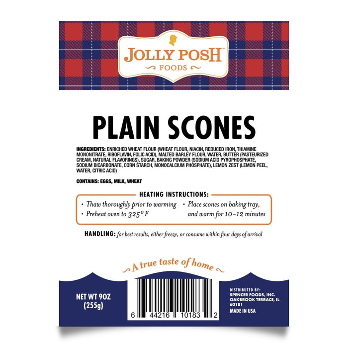 Jolly Posh Plain English Scones: 3 per Pack