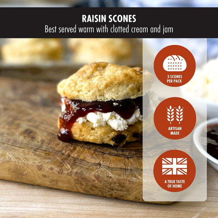 Jolly Posh Raisin Scones: 3 per Pack