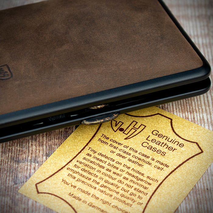 Kingsize Cigarette Case Vom Hofe Brown Suede Leather