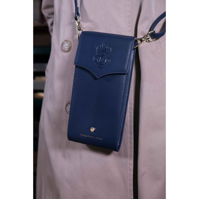 Leather Stationery Collection - The Pendant Purse / Navy