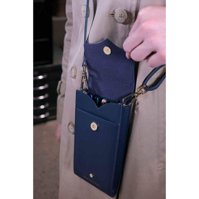Leather Stationery Collection - The Pendant Purse / Navy