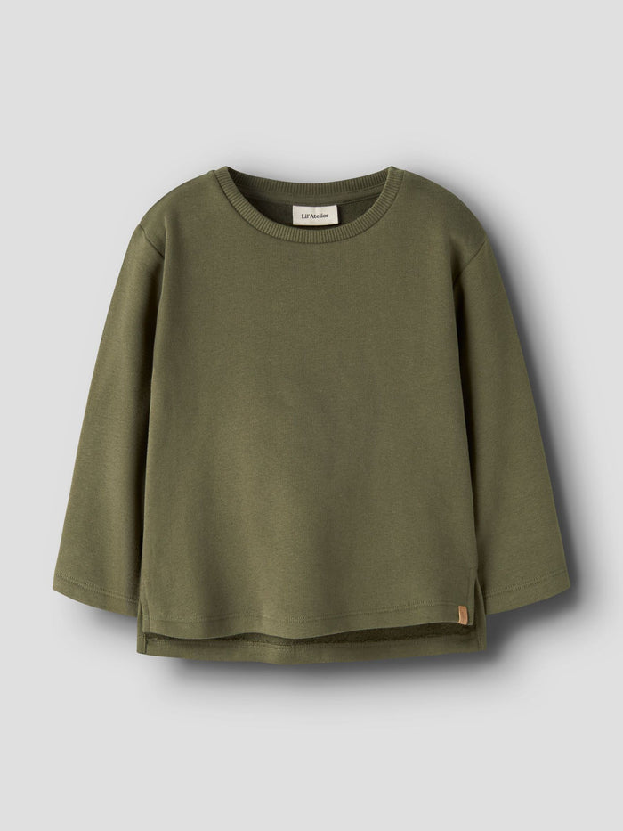 Lil'atelier | London rit loose sweater - winter moss