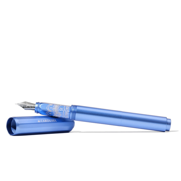 Limited Edition 2025 | Aluminum Carousel Fountain Pen - Blue Revelry - Ferris Wheel Press