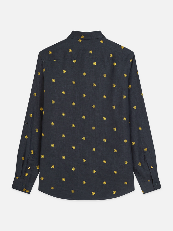 Linen Printed Regular-Fit Shirt