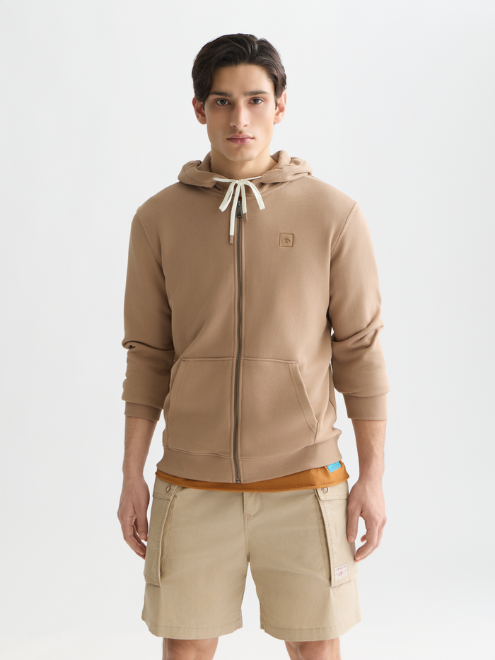 Logo Badge Regular-Fit Zip-Up Hoodie