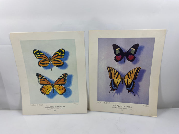 Lot of 2 William Howe Butterfly Prints *Signed and Numbered*