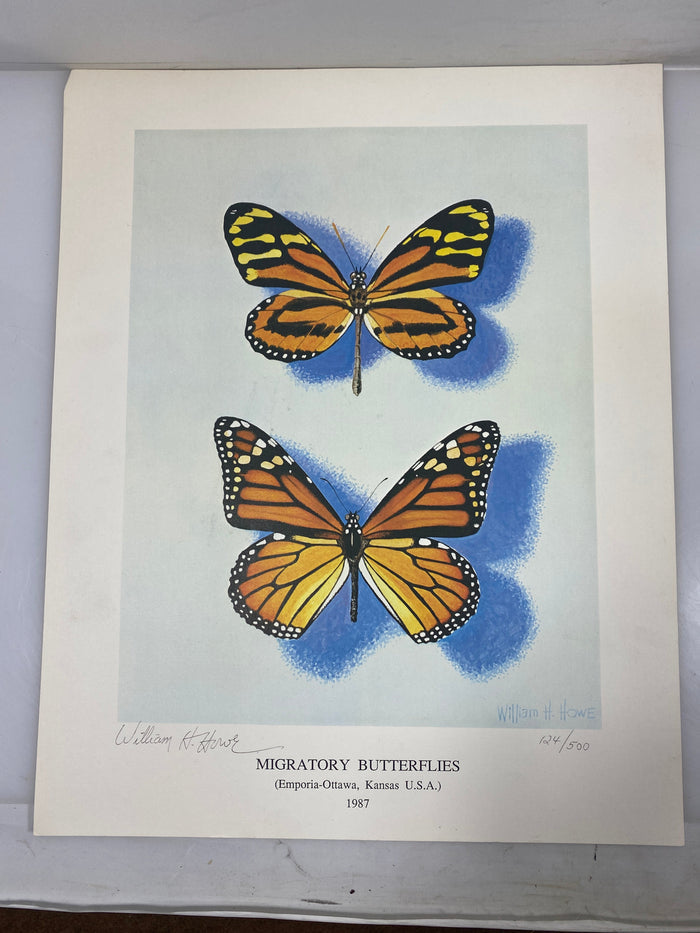 Lot of 2 William Howe Butterfly Prints *Signed and Numbered*