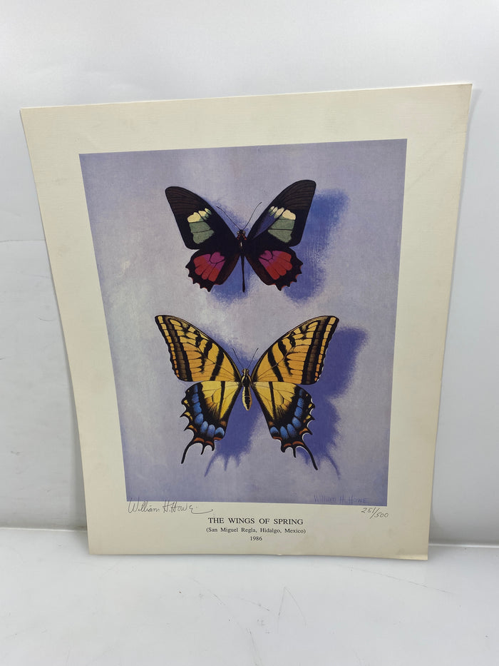 Lot of 2 William Howe Butterfly Prints *Signed and Numbered*