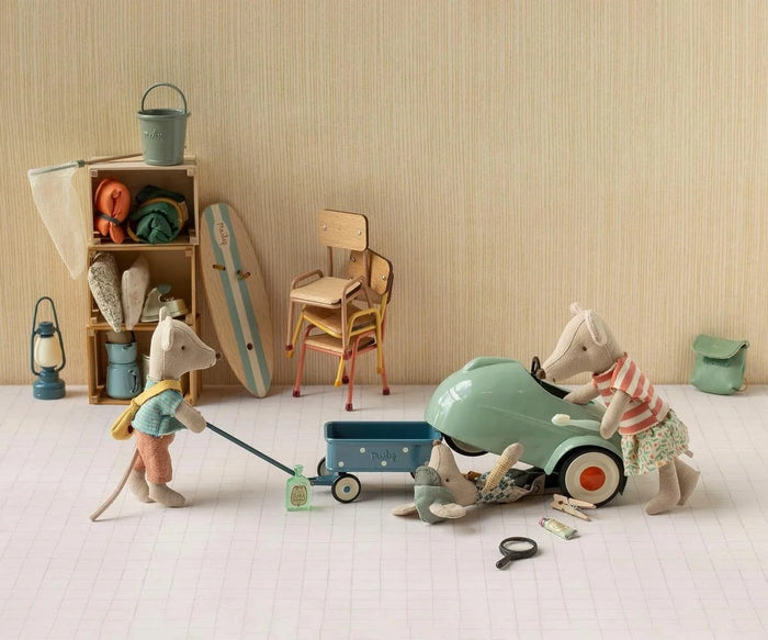 Maileg | Car, Mouse | Light mint