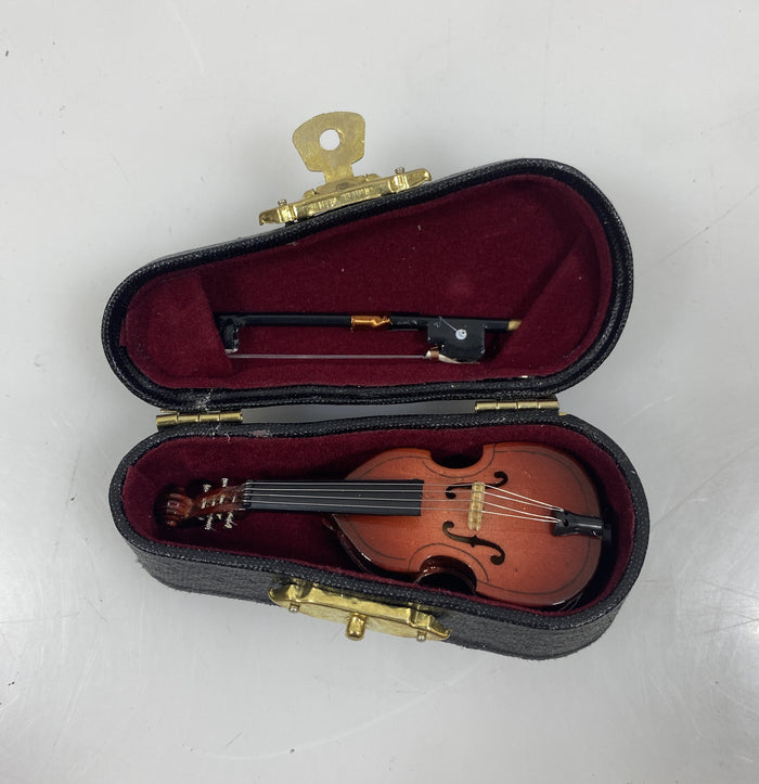 Miniature Wooden Cello With Case