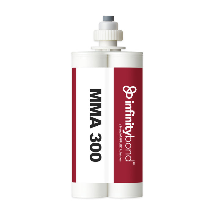 Infinity Bond MMA 300 400 ml C-System Cartridge – 1:1 fast-set adhesive, 5–8 min work time for metals and plastics
