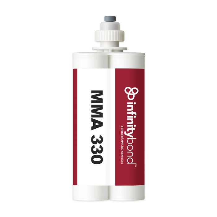Structural bonding adhesive for metals, fiberglass, and plastics – Infinity Bond MMA 330 400 ml C-System Cartridge, 1:1 ratio