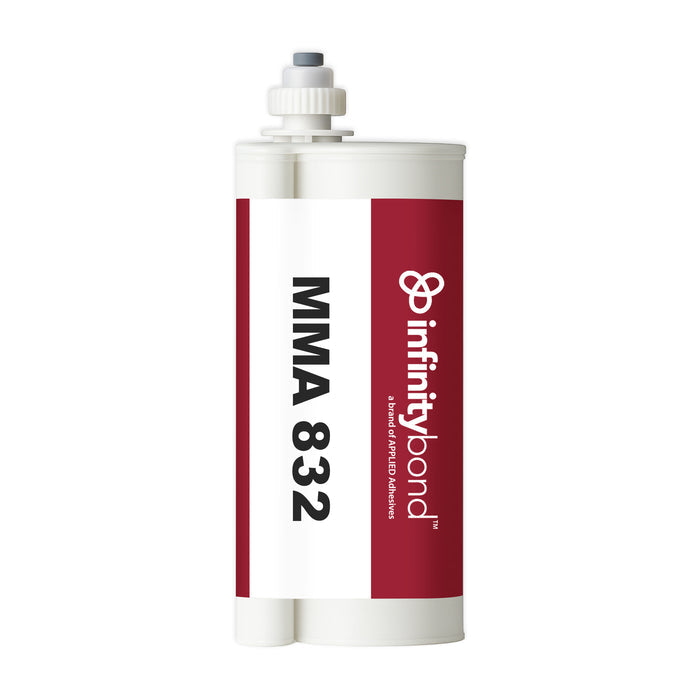 Flexible, impact-resistant adhesive – MMA 832 490 ml F-System Cartridge, 10:1 ratio, high elongation and vibration resistance