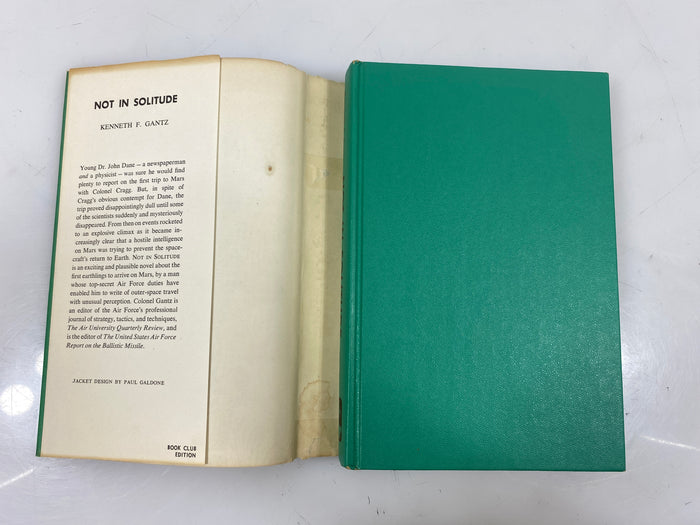Not in Solitude by Kenneth F. Gantz 1959 HCDJ