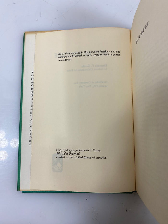 Not in Solitude by Kenneth F. Gantz 1959 HCDJ