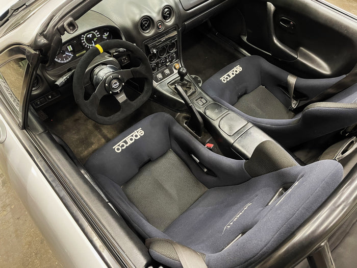 NRG 320mm Flat Bottom Steering Wheel Suede