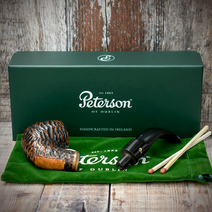 Aran Rusticated Briar Smoking Pipe By Peterson of Dublin - Shape No.221