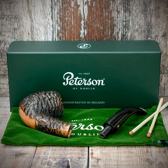 Aran Rusticated Briar Smoking Pipe By Peterson of Dublin - Shape No.69