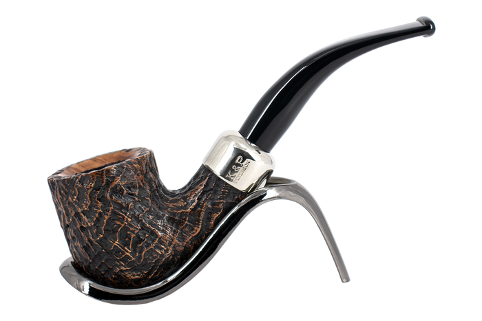Peterson of Dublin Arklow Sandblasted Briar Smoking Pipe - Shape 01 - 9mm
