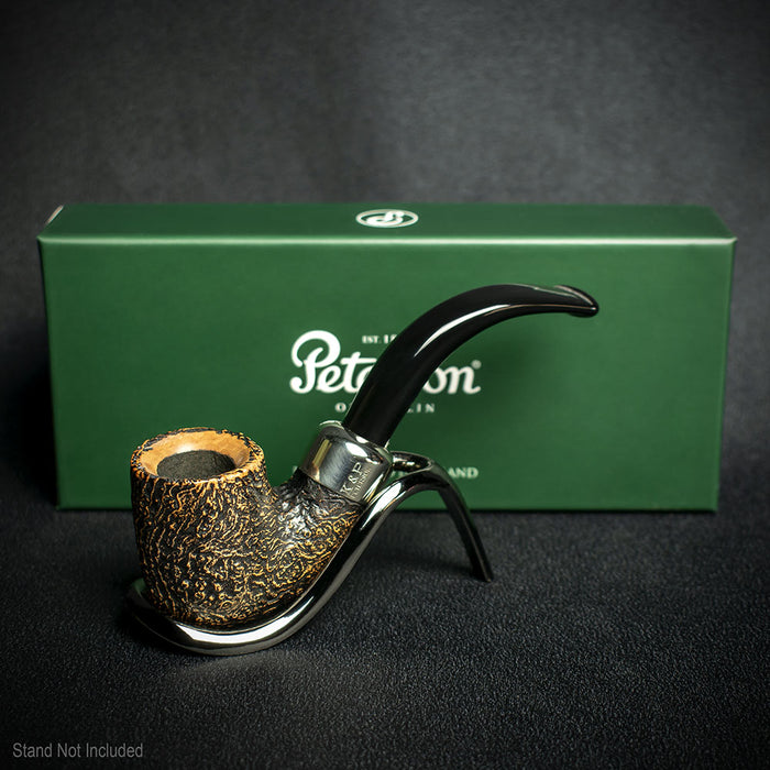 Peterson of Dublin Arklow Sandblasted Briar Smoking Pipe - Shape 338 - 9mm