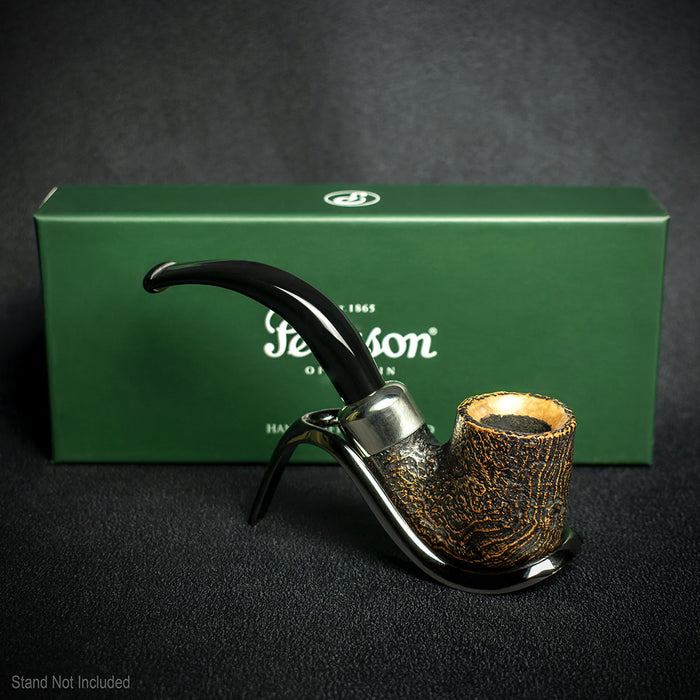 Peterson of Dublin Arklow Sandblasted Briar Smoking Pipe - Shape 338 - 9mm