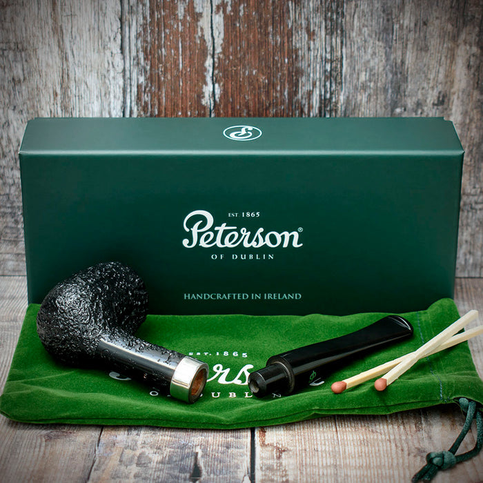 Cara Sandblasted Briar Pipe by Peterson of Dublin - Shape 06