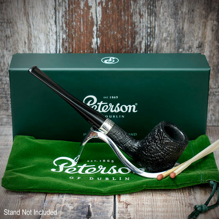 Cara Sandblasted Briar Pipe by Peterson of Dublin - Shape 15