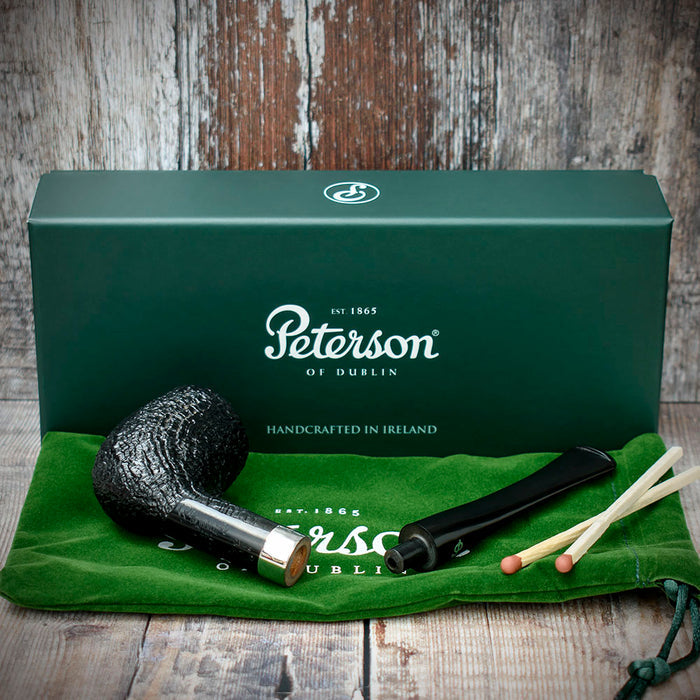 Cara Sandblasted Briar Pipe by Peterson of Dublin - Shape 15