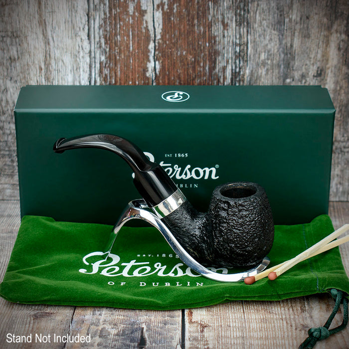 Cara Sandblasted Briar Pipe by Peterson of Dublin - Shape 221