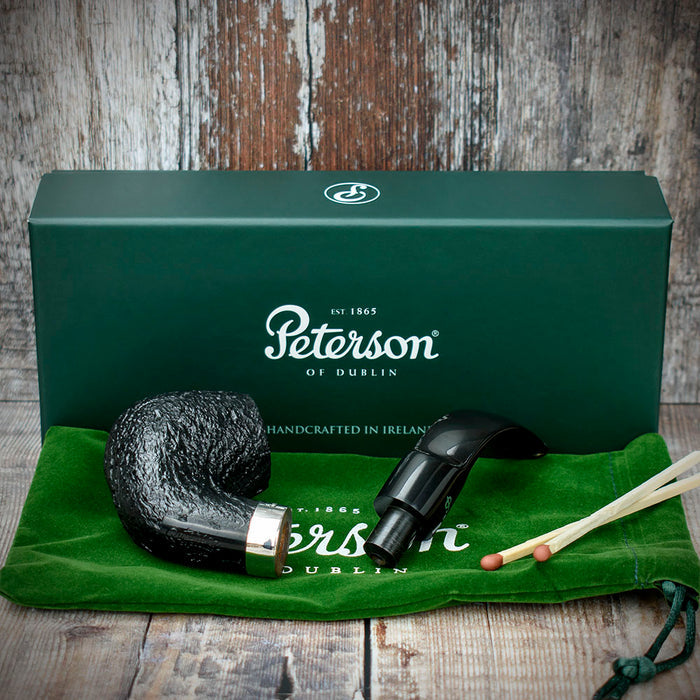 Cara Sandblasted Briar Pipe by Peterson of Dublin - Shape 221