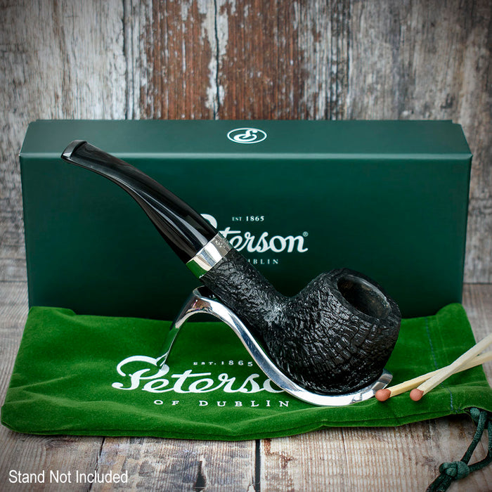 Cara Sandblasted Briar Pipe by Peterson of Dublin - Shape 408
