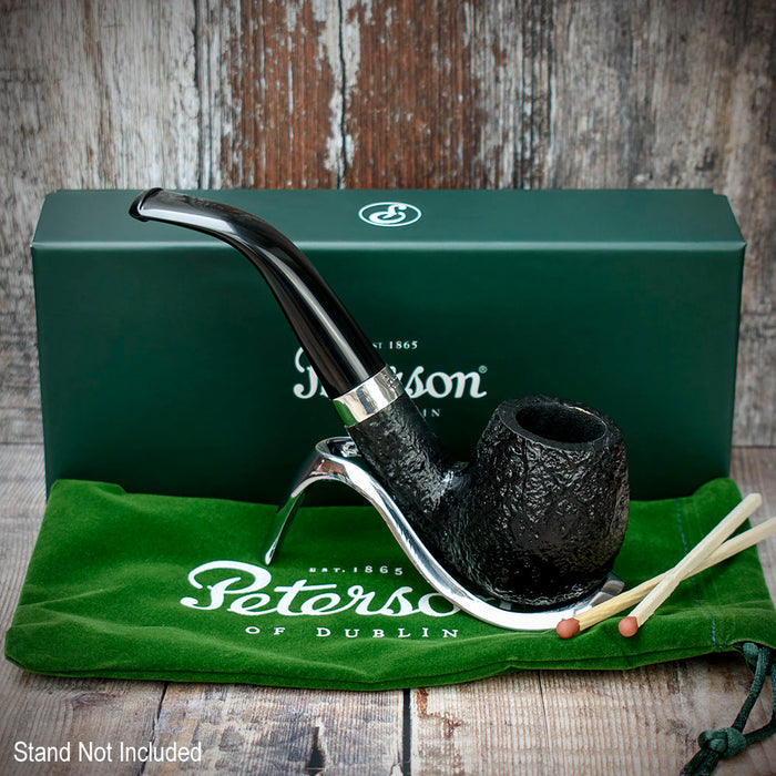 Cara Sandblasted Briar Pipe by Peterson of Dublin - Shape 68