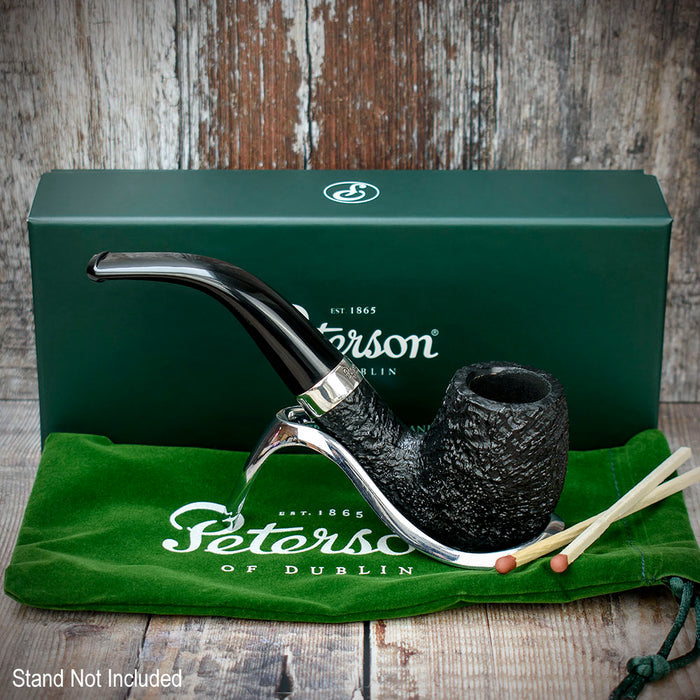 Cara Sandblasted Briar Pipe by Peterson of Dublin - Shape 69