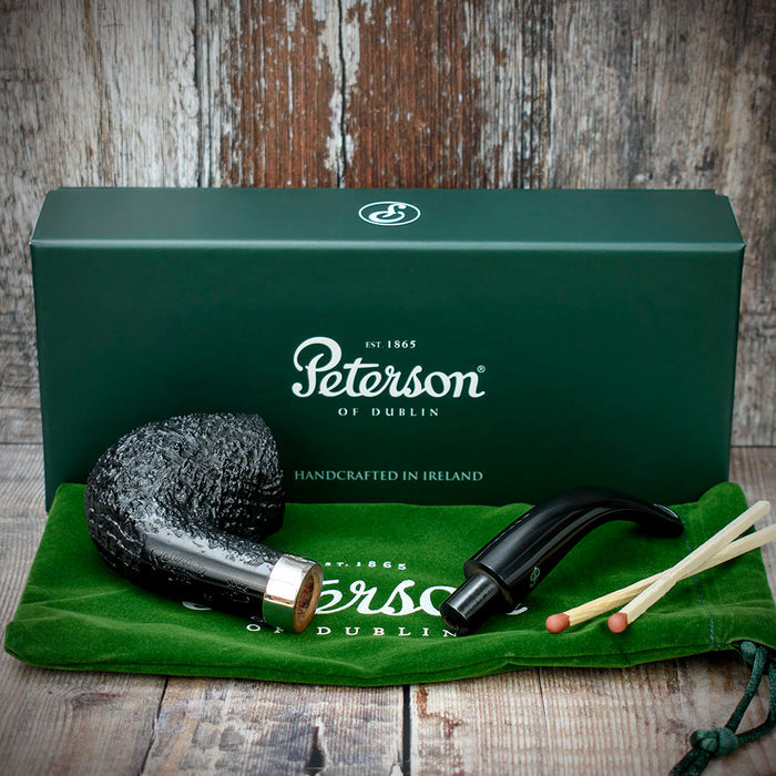 Cara Sandblasted Briar Pipe by Peterson of Dublin - Shape 69