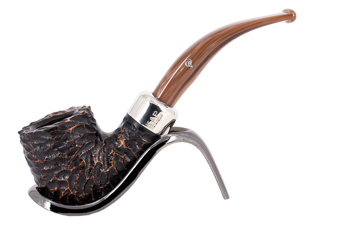 Peterson of Dublin Derry Rusticated Briar Smoking Pipe - Shape 01 - 9mm