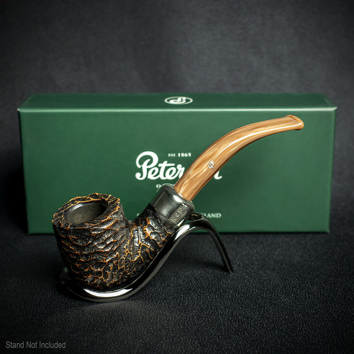 Peterson of Dublin Derry Rusticated Briar Smoking Pipe - Shape 01 - 9mm
