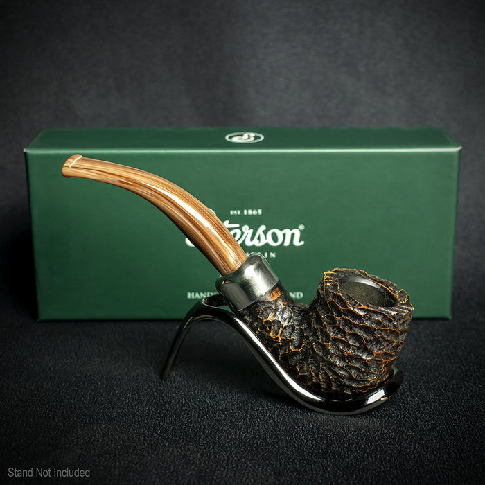 Peterson of Dublin Derry Rusticated Briar Smoking Pipe - Shape 01 - 9mm