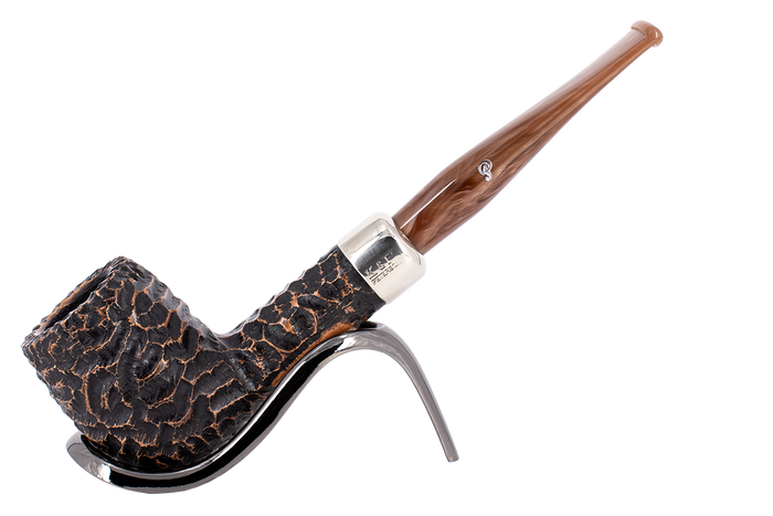 Peterson of Dublin Derry Rusticated Briar Smoking Pipe - Shape 106 - 9mm