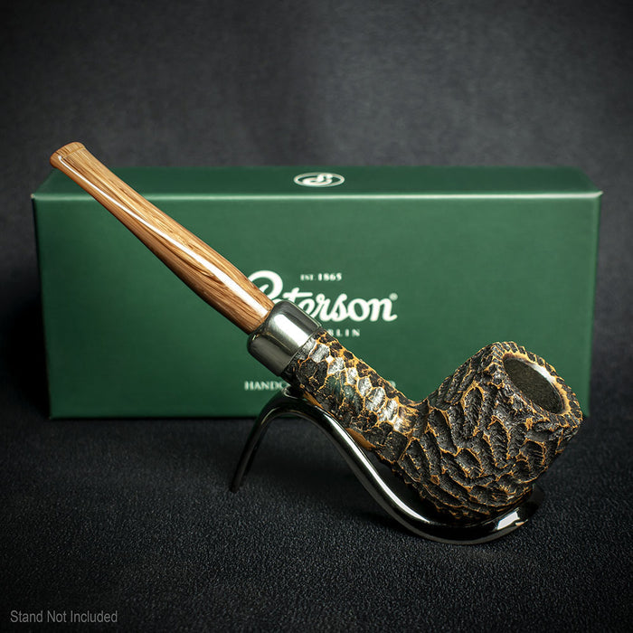 Peterson of Dublin Derry Rusticated Briar Smoking Pipe - Shape 106 - 9mm