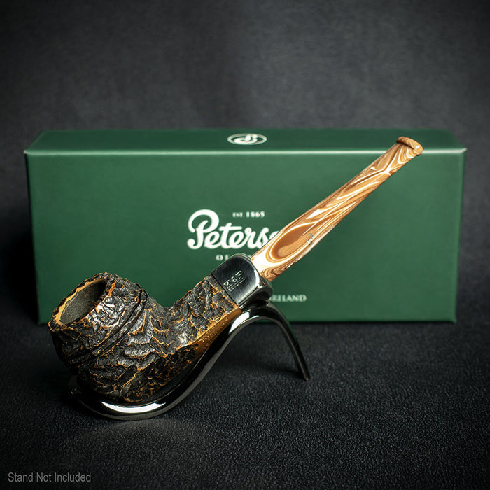 Peterson of Dublin Derry Rusticated Briar Smoking Pipe - Shape 150 - 9mm
