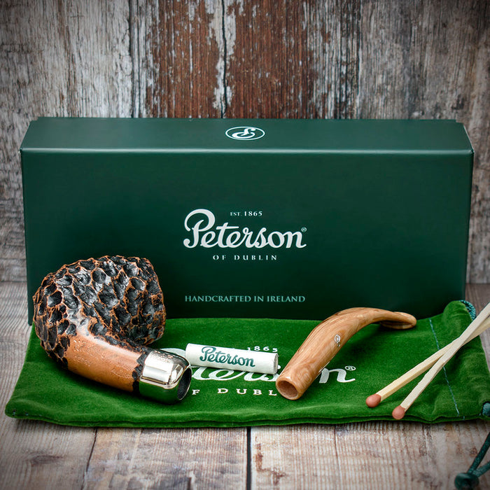Derry Rusticated Briar Pipe By Peterson of Dublin - Shape 68 (9mm)