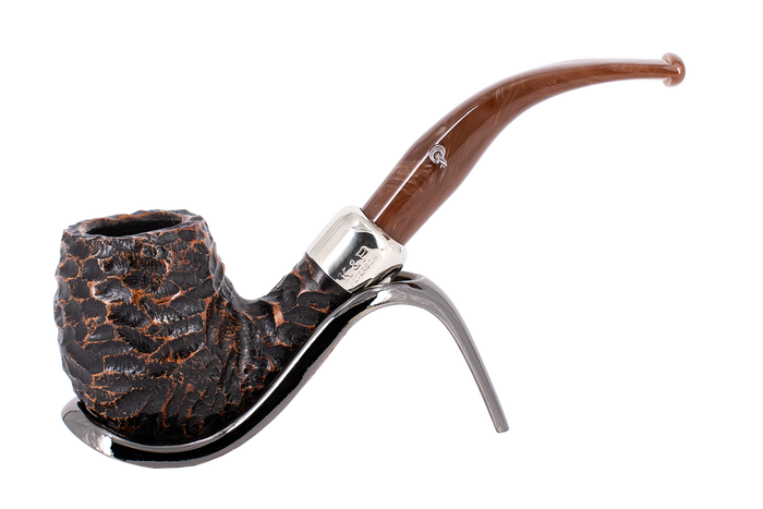 Peterson of Dublin Derry Rusticated Briar Smoking Pipe - Shape 69 - 9mm