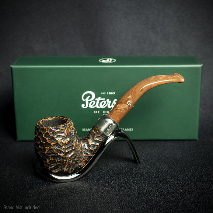 Peterson of Dublin Derry Rusticated Briar Smoking Pipe - Shape 69 - 9mm