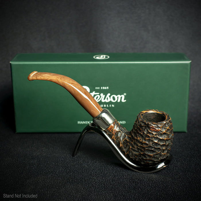 Peterson of Dublin Derry Rusticated Briar Smoking Pipe - Shape 69 - 9mm