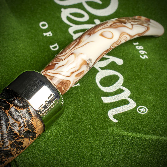 Peterson of Dublin Derry Rusticated Briar Smoking Pipe - Shape 999 - 9mm