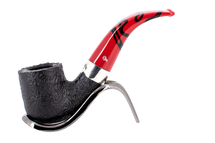 Peterson of Dublin Dracula Sandblasted Briar Smoking Pipe - Shape No.01