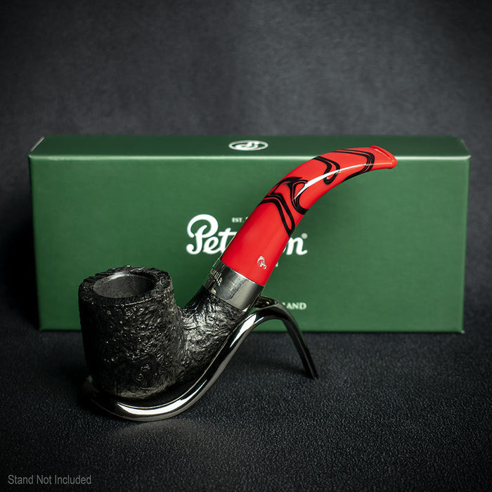 Peterson of Dublin Dracula Sandblasted Briar Smoking Pipe - Shape No.01