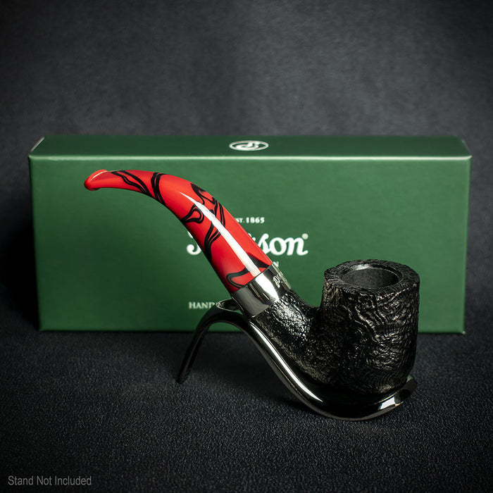 Peterson of Dublin Dracula Sandblasted Briar Smoking Pipe - Shape No.01
