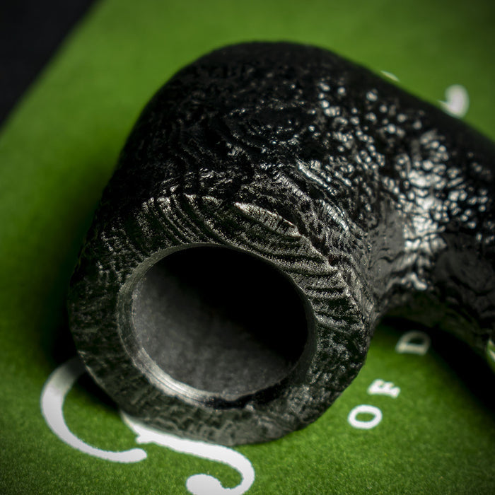 Peterson of Dublin Dracula Sandblasted Briar Smoking Pipe - Shape No.01